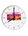 Colorful Colorado Mountains 10 InchRound Wall Clock with Numbers by TooLoud-Wall Clock-TooLoud-White-Davson Sales