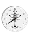 The Royal White Tree 10 InchRound Wall Clock with Numbers by TooLoud-Wall Clock-TooLoud-White-Davson Sales