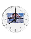 Victor Mines Colorado Text 10 InchRound Wall Clock with Numbers-Wall Clock-TooLoud-White-Davson Sales