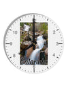 Colorado Waterfall Scene Text 10 InchRound Wall Clock with Numbers-Wall Clock-TooLoud-White-Davson Sales