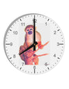 Monkey in Tree Watercolor 10 InchRound Wall Clock with Numbers-Wall Clock-TooLoud-White-Davson Sales