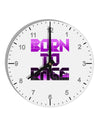 Born To Rage Purple 10 InchRound Wall Clock with Numbers-Wall Clock-TooLoud-White-Davson Sales