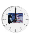 All American Cat 10 InchRound Wall Clock with Numbers by TooLoud-Wall Clock-TooLoud-White-Davson Sales