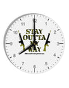 Black Friday Vet - Outta My Way 10 InchRound Wall Clock with Numbers-Wall Clock-TooLoud-White-Davson Sales