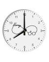 Always Infinity Symbol 10 InchRound Wall Clock with Numbers-Wall Clock-TooLoud-White-Davson Sales