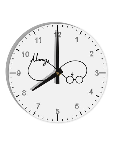 Always Infinity Symbol 10 InchRound Wall Clock with Numbers-Wall Clock-TooLoud-White-Davson Sales