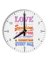 Love is like Sunshine - Quote 10 InchRound Wall Clock with Numbers-Wall Clock-TooLoud-White-Davson Sales