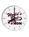 World's Best Cat Mom 10 InchRound Wall Clock with Numbers by TooLoud-Wall Clock-TooLoud-White-Davson Sales