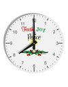 Christmas Candle with Text 10 InchRound Wall Clock with Numbers-Wall Clock-TooLoud-White-Davson Sales