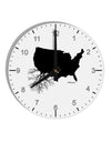 American Roots Design 10 InchRound Wall Clock with Numbers by TooLoud-Wall Clock-TooLoud-White-Davson Sales