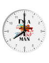 I'm A Bass Man Watercolor 10 InchRound Wall Clock with Numbers-Wall Clock-TooLoud-White-Davson Sales