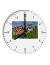 Colorado Mountains Forrest 10 InchRound Wall Clock with Numbers-Wall Clock-TooLoud-White-Davson Sales