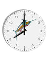 Colorful Vector Swordfish 10 InchRound Wall Clock with Numbers-Wall Clock-TooLoud-White-Davson Sales