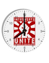 Introverts Unite Funny 10 InchRound Wall Clock with Numbers by TooLoud-Wall Clock-TooLoud-White-Davson Sales