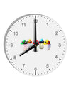 Kawaii Easter Eggs - No Text 10 InchRound Wall Clock with Numbers by TooLoud-Wall Clock-TooLoud-White-Davson Sales