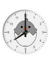 Cute Hatching Chick - Gray 10 InchRound Wall Clock with Numbers by TooLoud-Wall Clock-TooLoud-White-Davson Sales