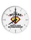 Nurse - Superpower 10 InchRound Wall Clock with Numbers-Wall Clock-TooLoud-White-Davson Sales