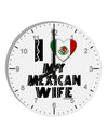 I Heart My Mexican Wife 10 InchRound Wall Clock with Numbers by TooLoud-Wall Clock-TooLoud-White-Davson Sales