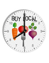 Buy Local - Vegetables Design 10 InchRound Wall Clock with Numbers-Wall Clock-TooLoud-White-Davson Sales