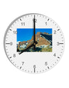 Colorado Snowy Mountains 10 InchRound Wall Clock with Numbers-Wall Clock-TooLoud-White-Davson Sales