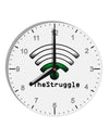 The Struggle - Low Wifi 10 InchRound Wall Clock with Numbers-Wall Clock-TooLoud-White-Davson Sales