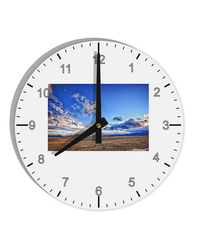 Garden of the Gods Colorado 10 InchRound Wall Clock with Numbers-Wall Clock-TooLoud-White-Davson Sales