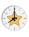 Cute Starfish 10 InchRound Wall Clock with Numbers by TooLoud-Wall Clock-TooLoud-White-Davson Sales