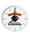 Secretary - Superpower 10 InchRound Wall Clock with Numbers-Wall Clock-TooLoud-White-Davson Sales