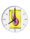 La Chancla Loteria Distressed 10 InchRound Wall Clock with Numbers by TooLoud-Wall Clock-TooLoud-White-Davson Sales