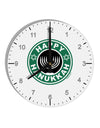 Happy Hanukkah Latte Logo 10 InchRound Wall Clock with Numbers-Wall Clock-TooLoud-White-Davson Sales