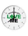 Irish Boys Love Me 10 InchRound Wall Clock with Numbers-Wall Clock-TooLoud-White-Davson Sales