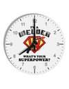 TooLoud Welder - Superpower 10 InchRound Wall Clock with Numbers-Wall Clock-TooLoud-White-Davson Sales