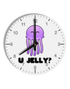 U Jelly Cute Jellyfish 10 InchRound Wall Clock with Numbers by TooLoud-Wall Clock-TooLoud-White-Davson Sales