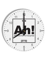 Ah the Element of Surprise Funny Science 10 InchRound Wall Clock with Numbers by TooLoud-Wall Clock-TooLoud-White-Davson Sales