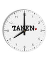 Taken 10 InchRound Wall Clock with Numbers by TooLoud-Wall Clock-TooLoud-White-Davson Sales