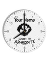 Personalized Cabin 10 Aphrodite 10 InchRound Wall Clock with Numbers-Wall Clock-TooLoud-White-Davson Sales