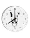 Scary Face Bunny White 10 InchRound Wall Clock with Numbers-Wall Clock-TooLoud-White-Davson Sales