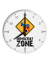 Democrat Zone 10 InchRound Wall Clock with Numbers-Wall Clock-TooLoud-White-Davson Sales