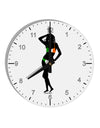 Irish Flag Bikini Shadow 10 InchRound Wall Clock with Numbers by TooLoud-Wall Clock-TooLoud-White-Davson Sales