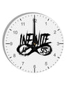 Infinite Lists 10 InchRound Wall Clock with Numbers by TooLoud-Wall Clock-TooLoud-White-Davson Sales