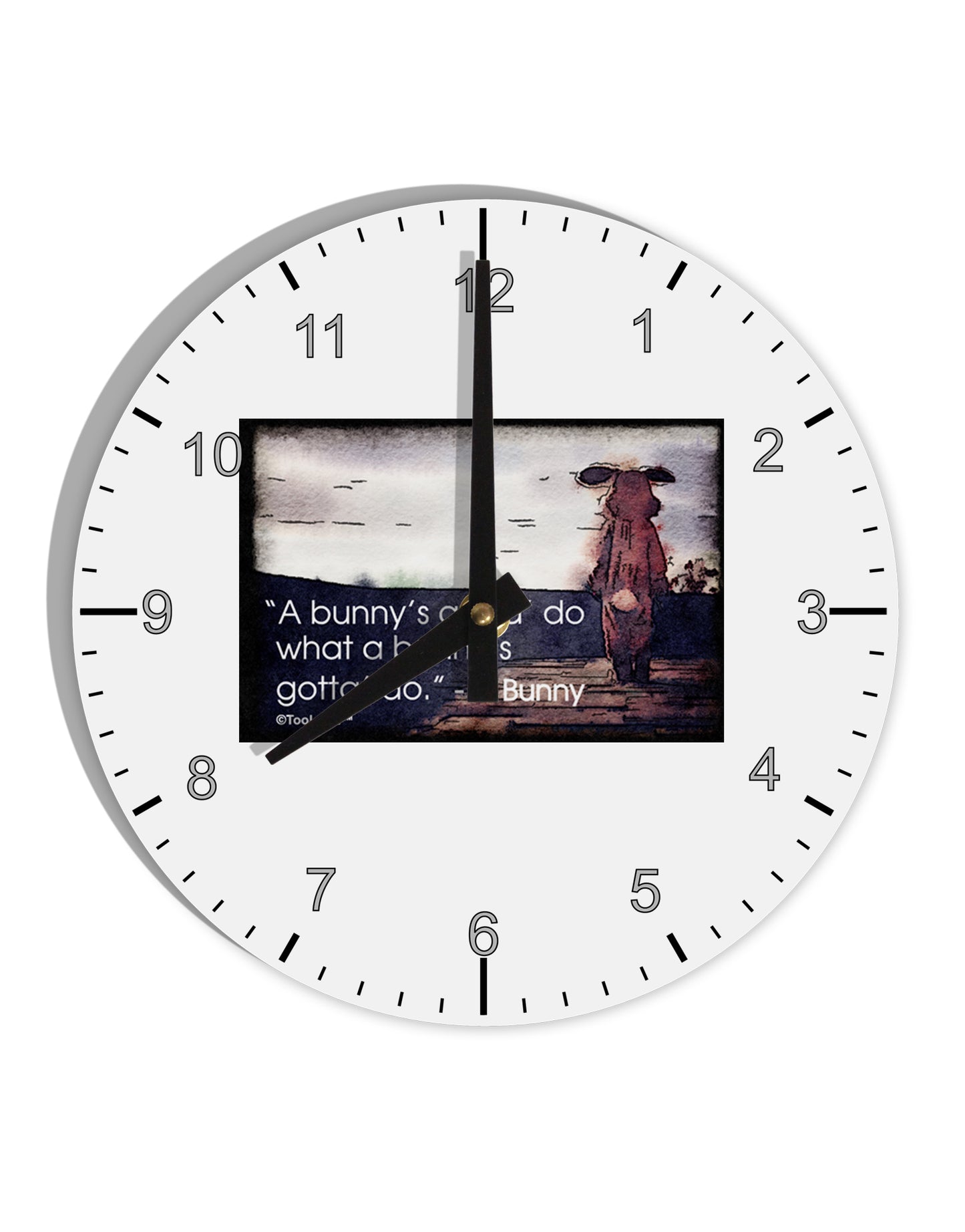 A Bunny's Gotta Do - Easter Bunny 10 InchRound Wall Clock with Numbers by TooLoud-Wall Clock-TooLoud-White-Davson Sales
