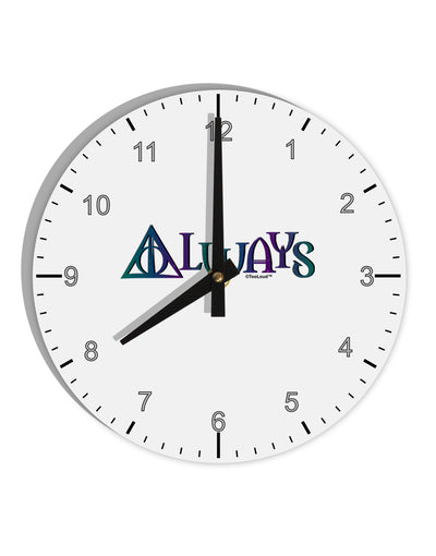 Always Magic Symbol 10 InchRound Wall Clock with Numbers by TooLoud-Wall Clock-TooLoud-White-Davson Sales