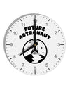 Future Astronaut 10 InchRound Wall Clock with Numbers-Wall Clock-TooLoud-White-Davson Sales