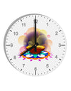 Festive Diya and Rangoli 10 InchRound Wall Clock with Numbers by TooLoud-Wall Clock-TooLoud-White-Davson Sales