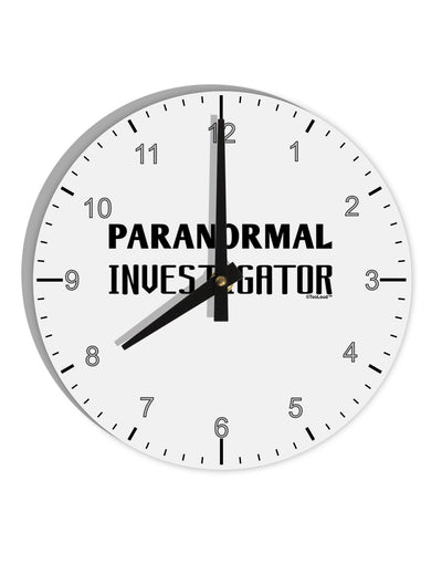 Paranormal Investigator 10 InchRound Wall Clock with Numbers-Wall Clock-TooLoud-White-Davson Sales