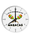 Stop Staring At My Maracas 10 InchRound Wall Clock with Numbers-Wall Clock-TooLoud-White-Davson Sales