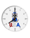 Patriotic Cat - USA 10 InchRound Wall Clock with Numbers by TooLoud-Wall Clock-TooLoud-White-Davson Sales