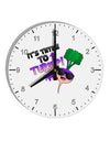 It's Thyme To Turnip 10 InchRound Wall Clock with Numbers-Wall Clock-TooLoud-White-Davson Sales