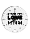 Stand For Love 10 InchRound Wall Clock with Numbers-Wall Clock-TooLoud-White-Davson Sales