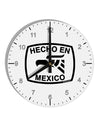 Hecho en Mexico Eagle Symbol with Text 10 InchRound Wall Clock with Numbers by TooLoud-Wall Clock-TooLoud-White-Davson Sales